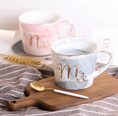 Mr/Mrs Couple Marble Mug